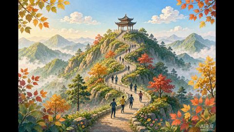 990名市民重阳登高缙云山 北斗科技点亮千年登高习俗
